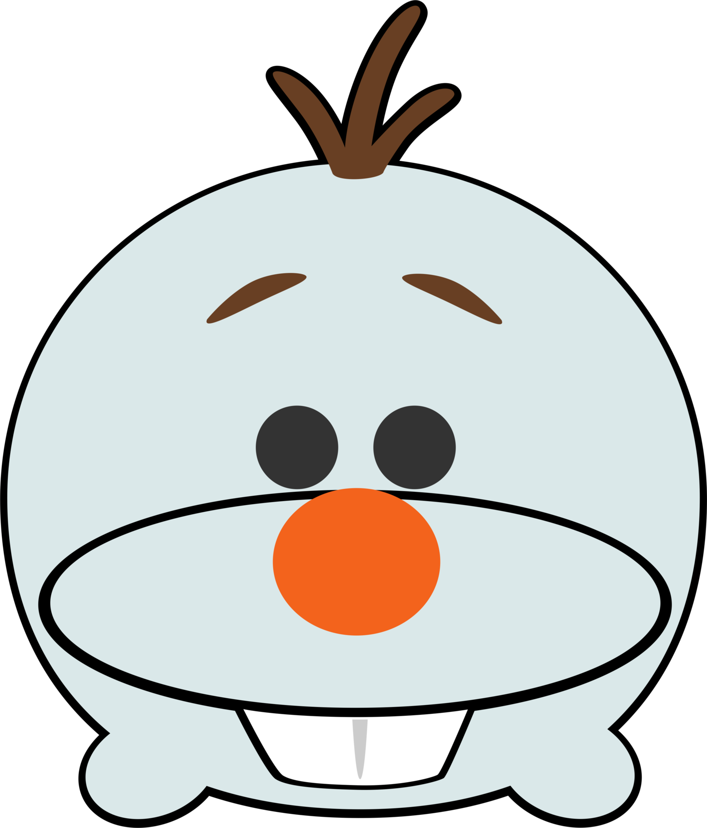 Transparent Tsumtsum Clipart (1450x1697), Png Download