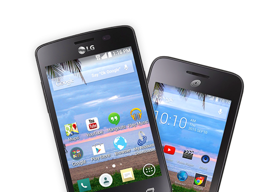 Two Smartphones - [6-pack] Supershieldz Lg Lucky (straight Talk) Screen (552x385), Png Download