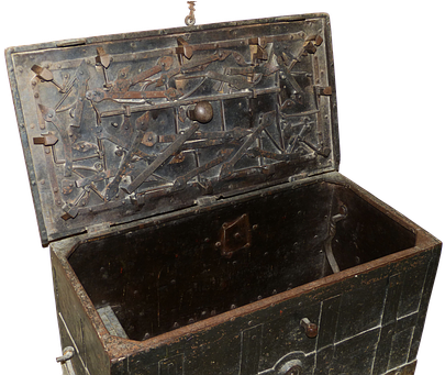 Chest, Treasure Chest, Middle Ages - Chest (453x340), Png Download