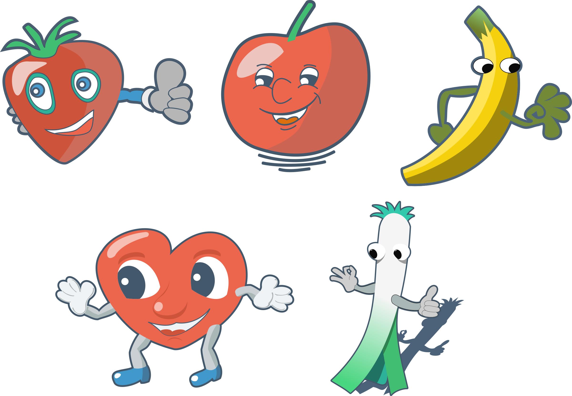 This Free Icons Png Design Of Fun Fruits (2400x1664), Png Download