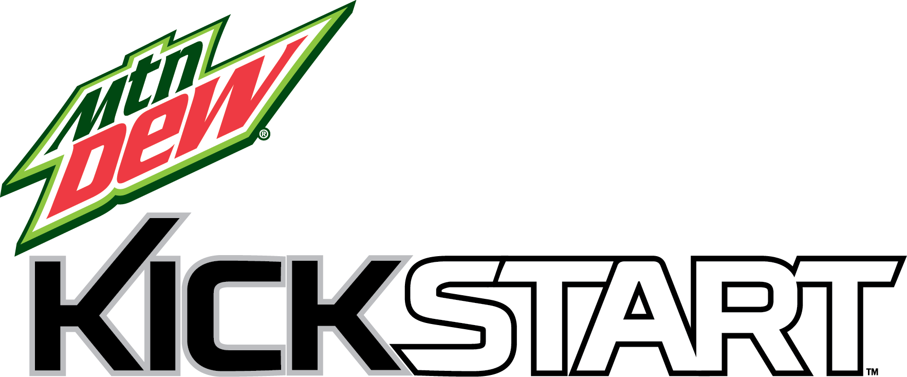 Mountain Dew Kickstart Logo Transparent (1765x733), Png Download