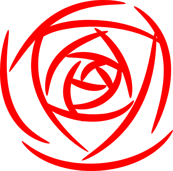 Clip Art For Rose Petals (600x594), Png Download