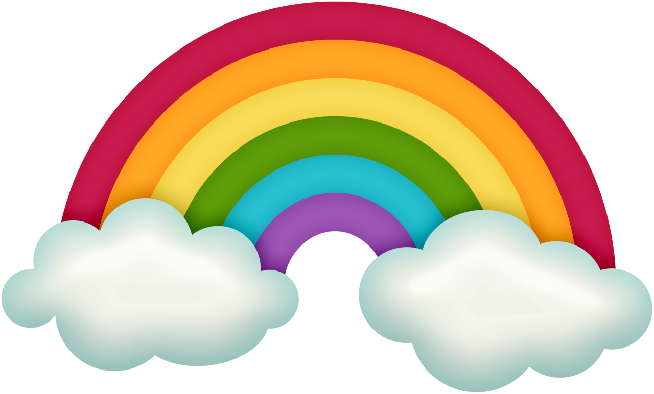 Clipart Rainbow Sunshine - Rainbow (1280x772), Png Download