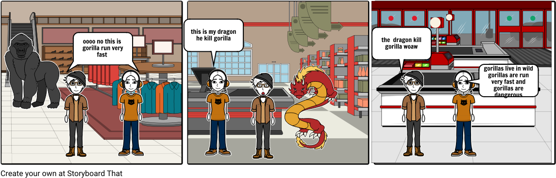 Gorilla - Cartoon (1164x385), Png Download