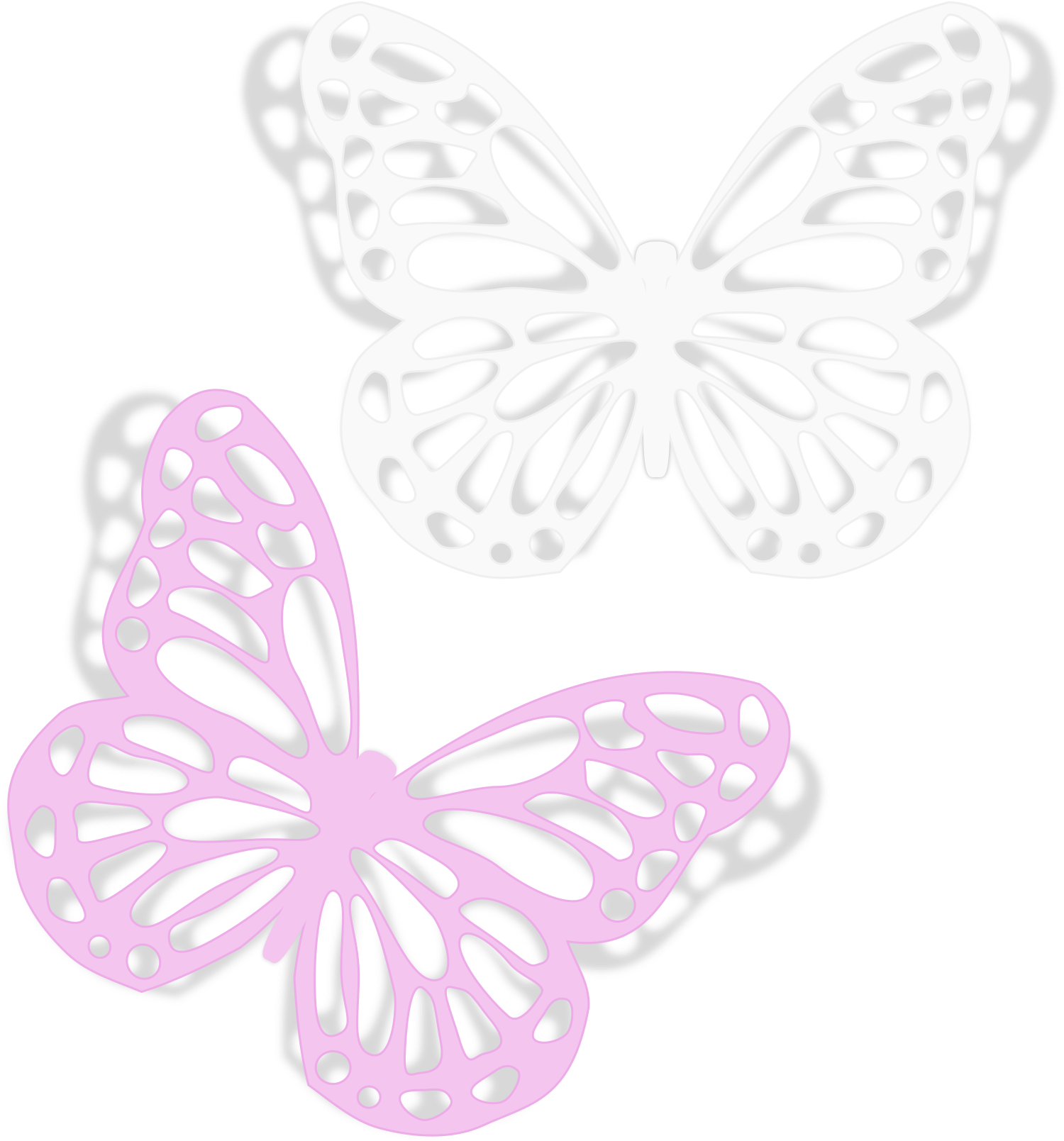 This Free Icons Png Design Of Cutted Butterflies (1830x2400), Png Download