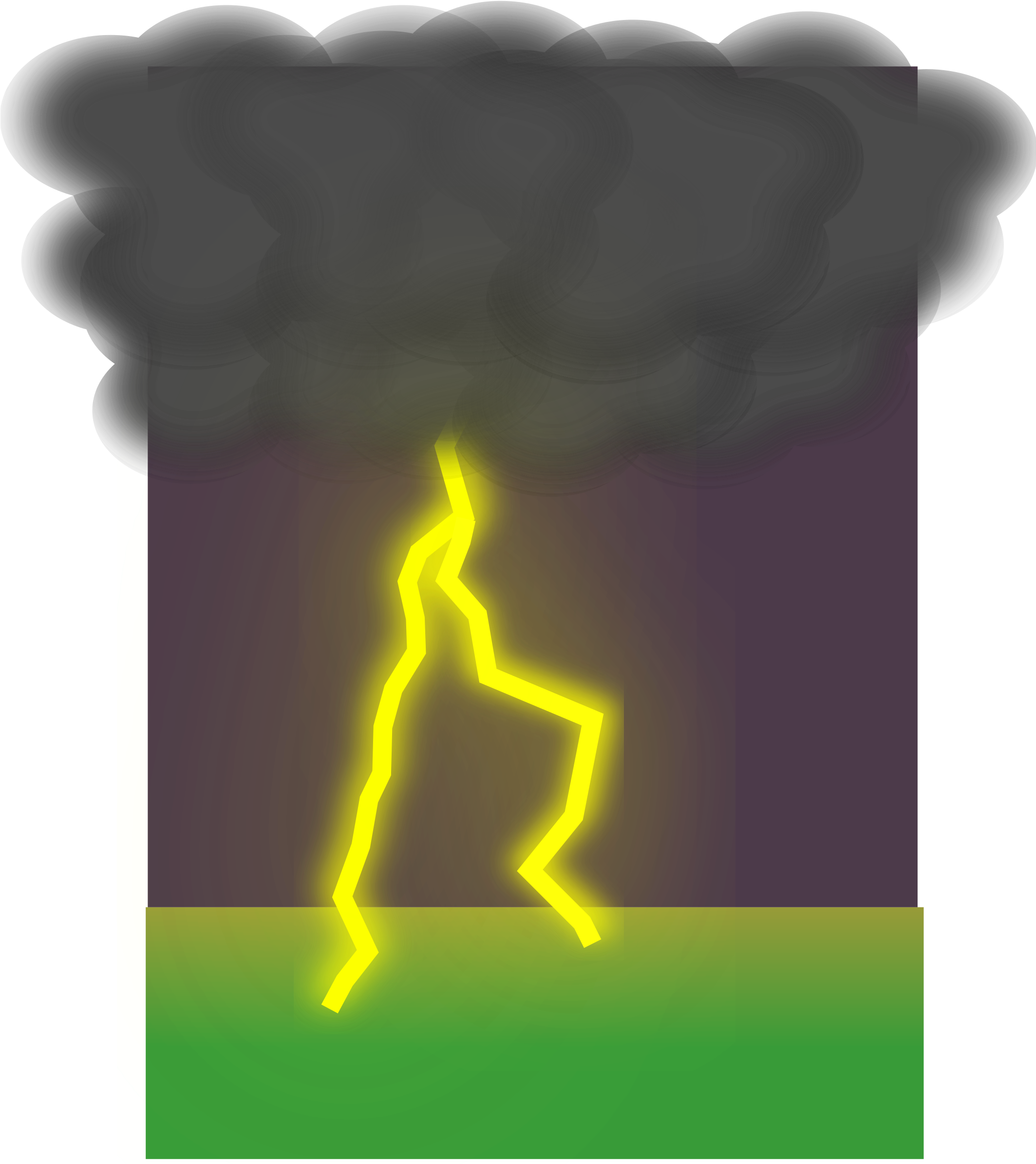 This Free Icons Png Design Of Clouds And Lightning (2126x2400), Png Download