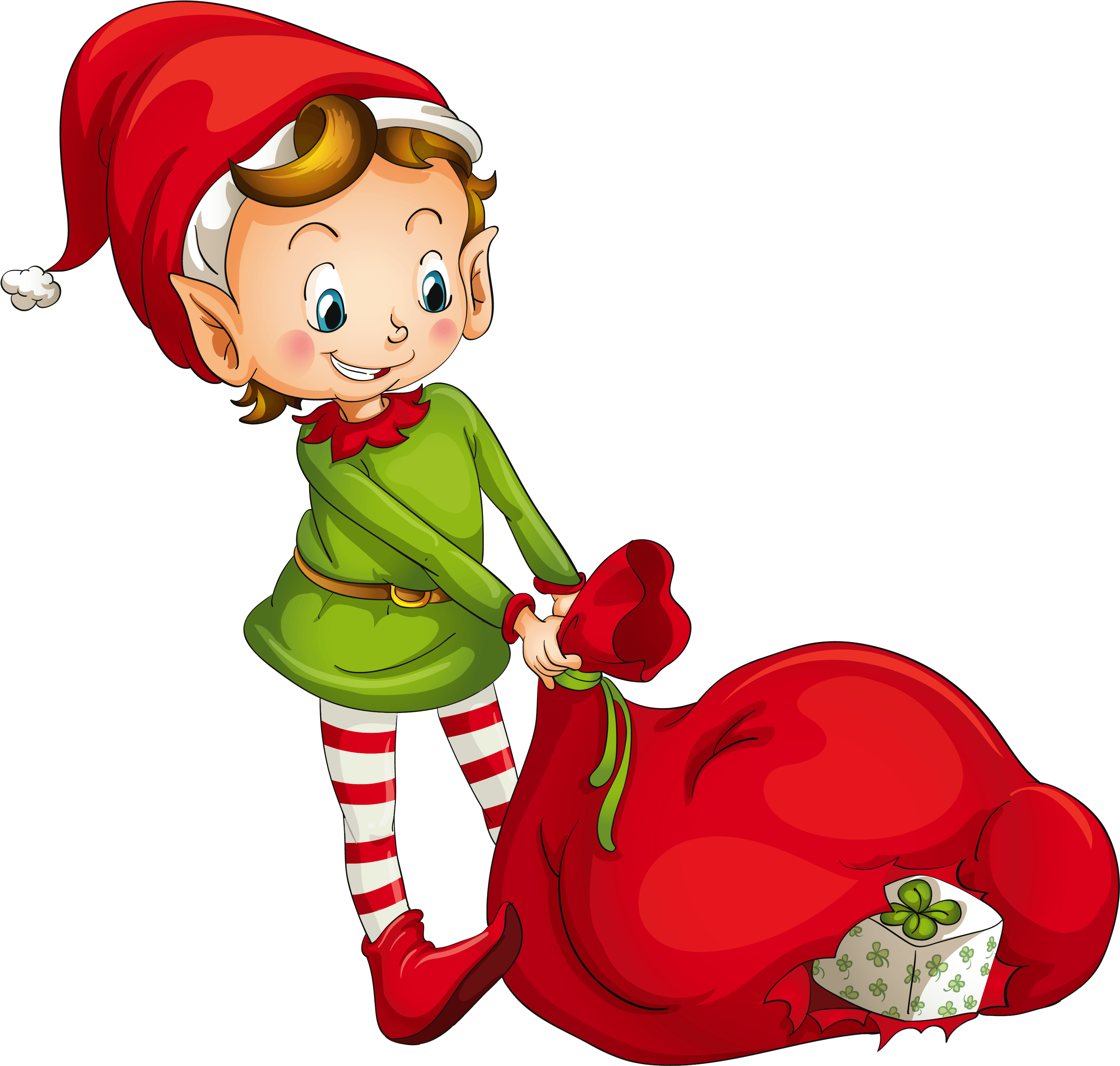Christmas Elves (3208x3000), Png Download