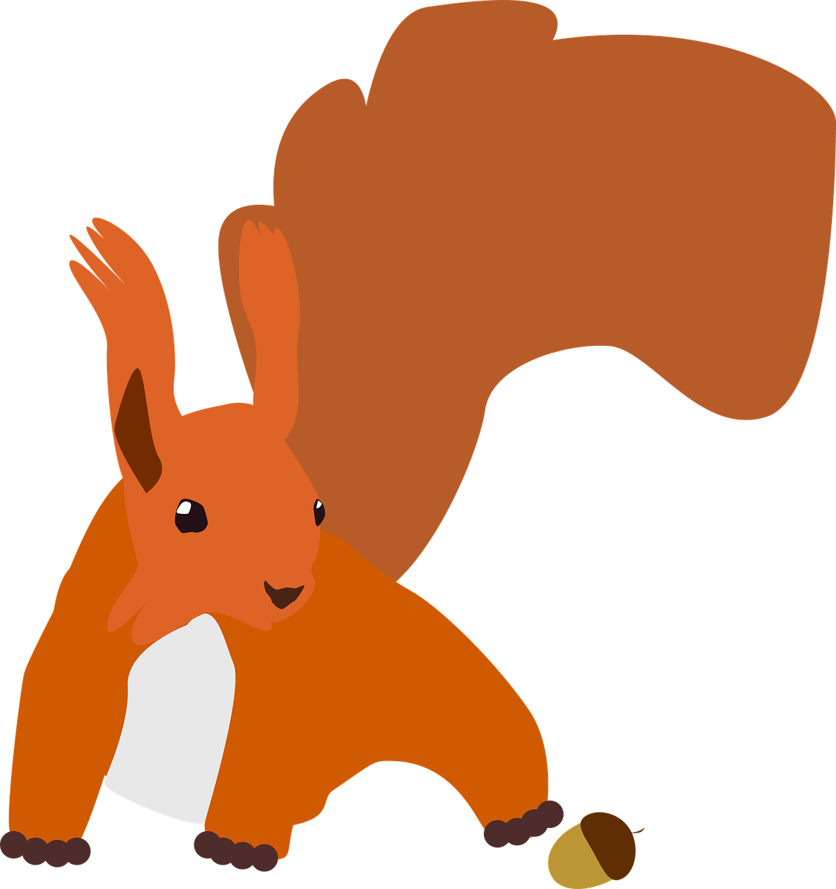 Squirrel Nager Autumn - Animal Cartoon Autumn Png (1204x1280), Png Download