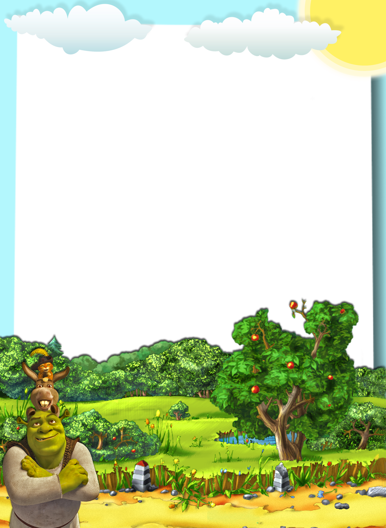 Shrek Frame (1298x1776), Png Download