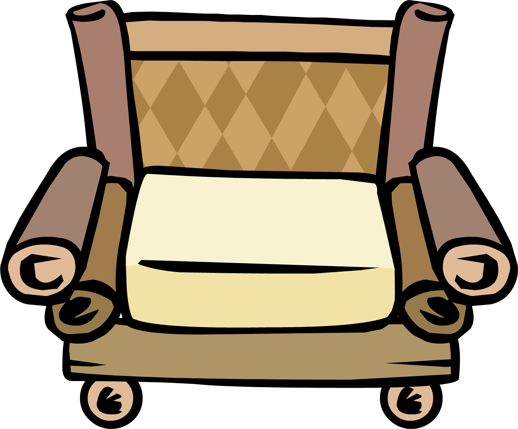 Bamboo Chair - Png - Furniture Club Penguin Chair (1694x1404), Png Download