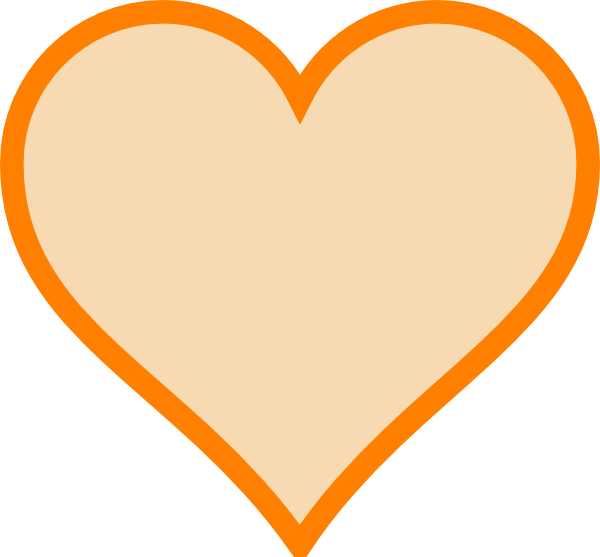 How To Set Use Solid Orange Heart Clipart (600x557), Png Download