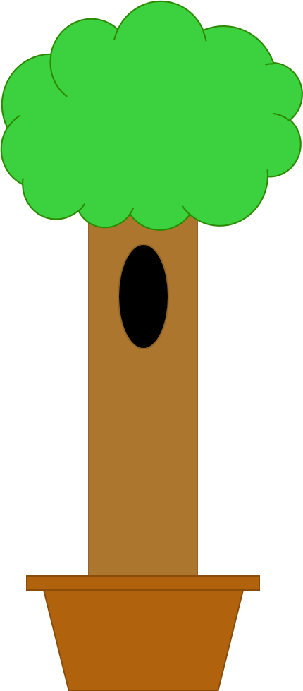 Ol' Oak Tree (430x979), Png Download