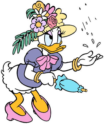 Disney Springtime Clip Art Galore Daisy In - Daisy Duck (408x486), Png Download
