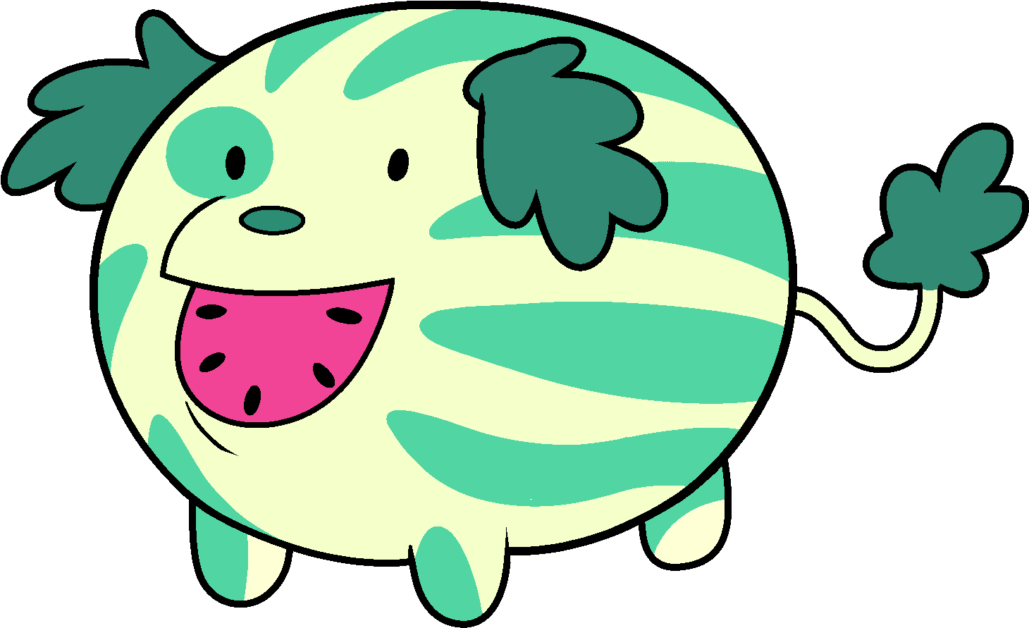 Watermelon Dog By Lenhi - Steven Universe Dog (1500x1041), Png Download
