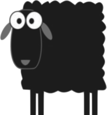 Blacksheep Developers Think Outside The Flock Menu - Black Sheep Transparent (456x486), Png Download