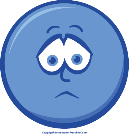 Blur Clipart Sad Face - Sadness (416x432), Png Download