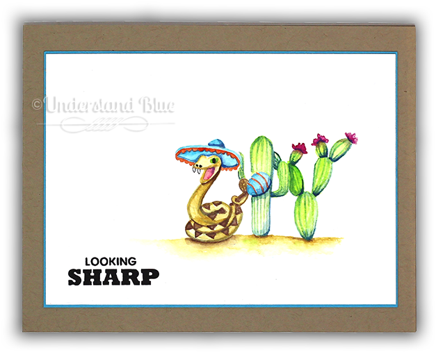 Looking Sharp No Line Watercolor Card By Understand - Cardmaking (650x531), Png Download