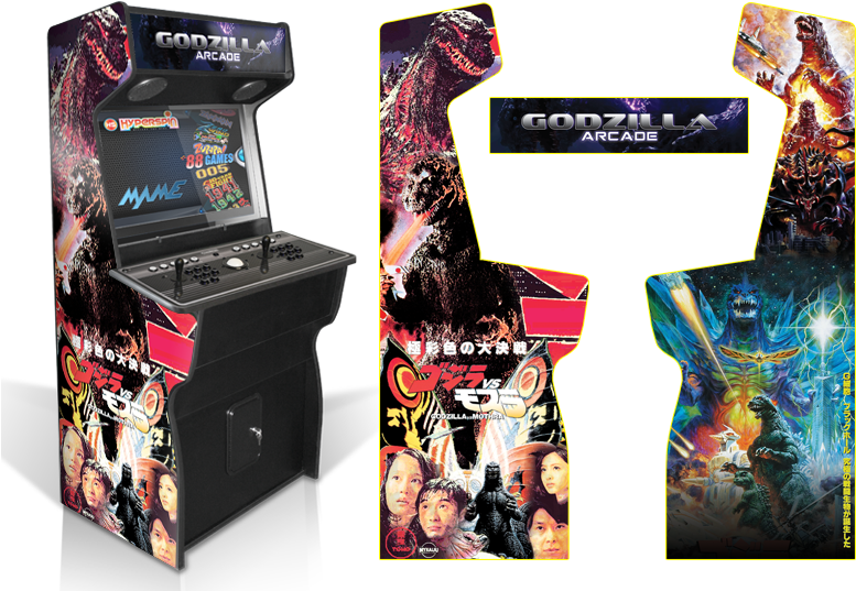 Custom Permanent Full Godzilla Inspired Graphics For - Arcade Game Graphics Star Wars (800x552), Png Download