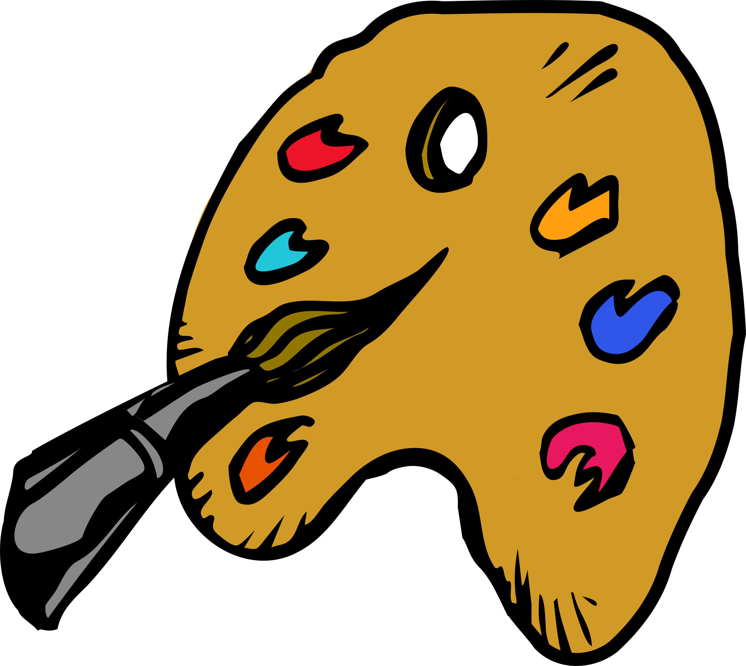This Free Icons Png Design Of Paintbrush And Palette (2400x2144), Png Download