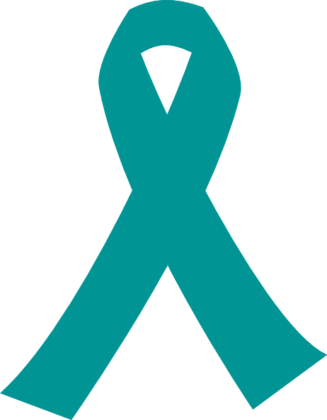 Related - Teal Ribbon (462x593), Png Download