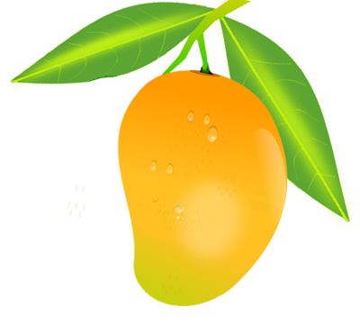 Mango Png Image - Mango Clipart With Leaves (400x369), Png Download