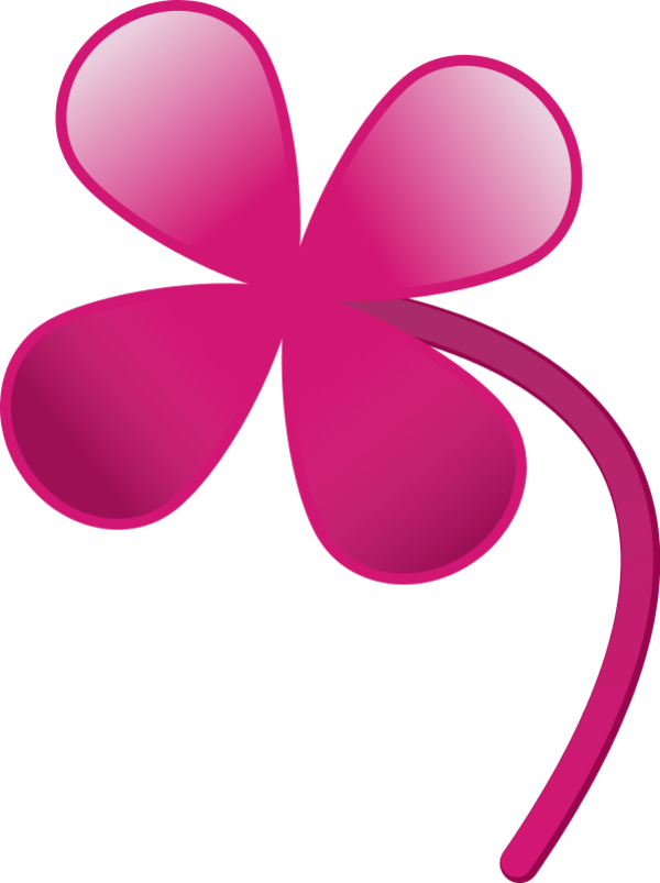 Four Leaf Clover Art - Colorful Four Leaf Clover (600x803), Png Download