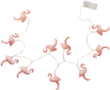Led Flamingo String Lights - Rice Kid Light - Light-flam - Pink (480x480), Png Download