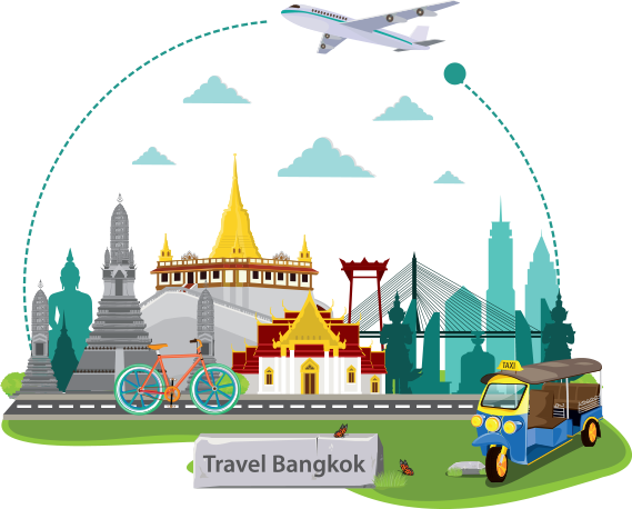 Thailand Travel Png - Travel Thai Png (569x458), Png Download