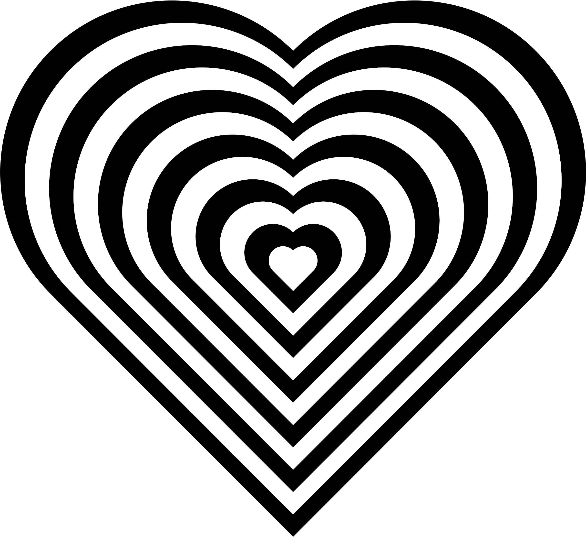 This Free Icons Png Design Of Geometric Zebra Heart (2400x2400), Png Download