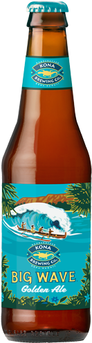 Kona Big Wave Bottle - Big Wave Golden Ale - Kona Brewing Co. (500x500), Png Download
