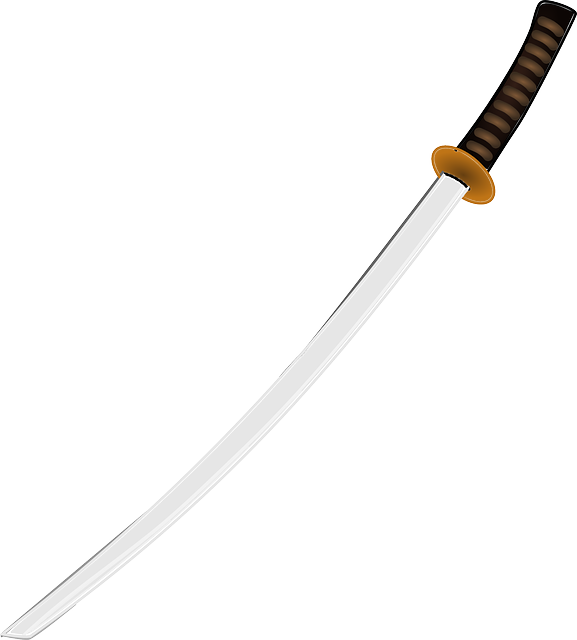 Clip Art Katana (577x640), Png Download