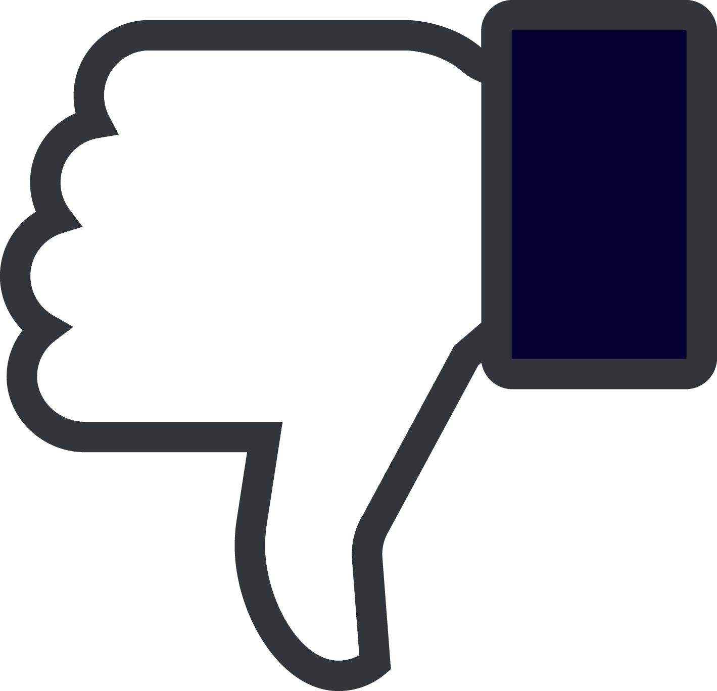 Thumbs Down (1419x1368), Png Download