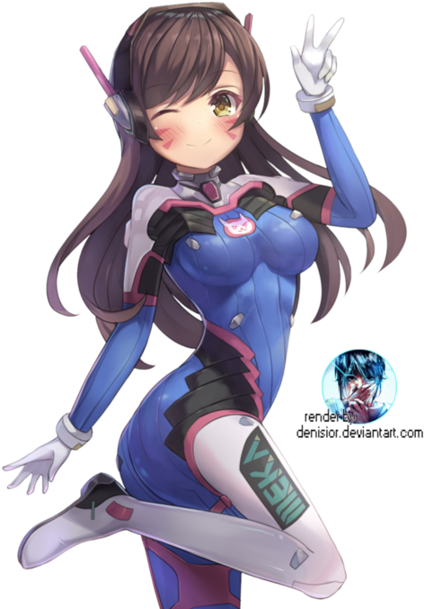 Va, And Overwatch Image - Overwatch D Va Anime (500x694), Png Download