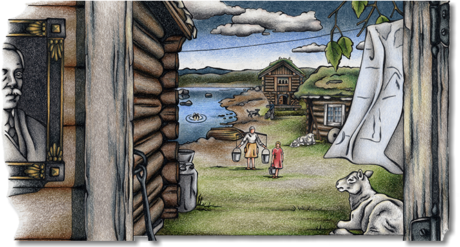 Selma's Saga Explores The Nature That Surrounds Each - Painting (913x358), Png Download