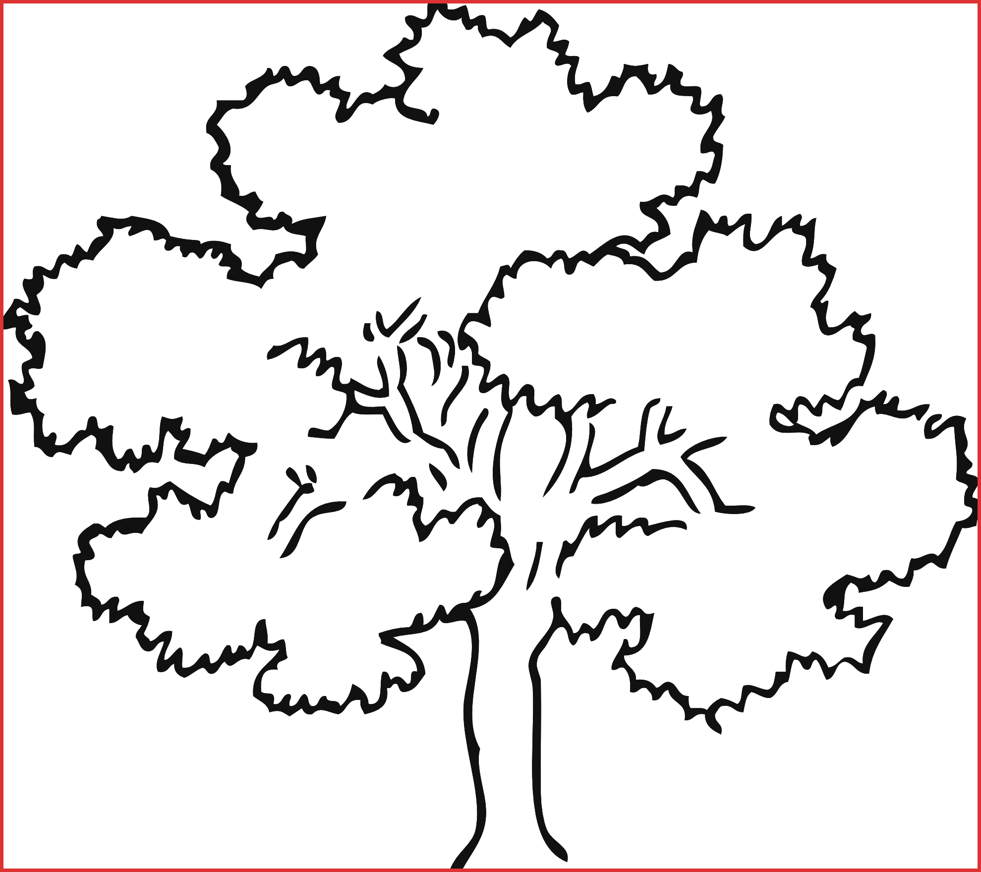 Line Drawing Tree At Getdrawings - Easy Oak Tree Drawing (1979x1759), Png Download