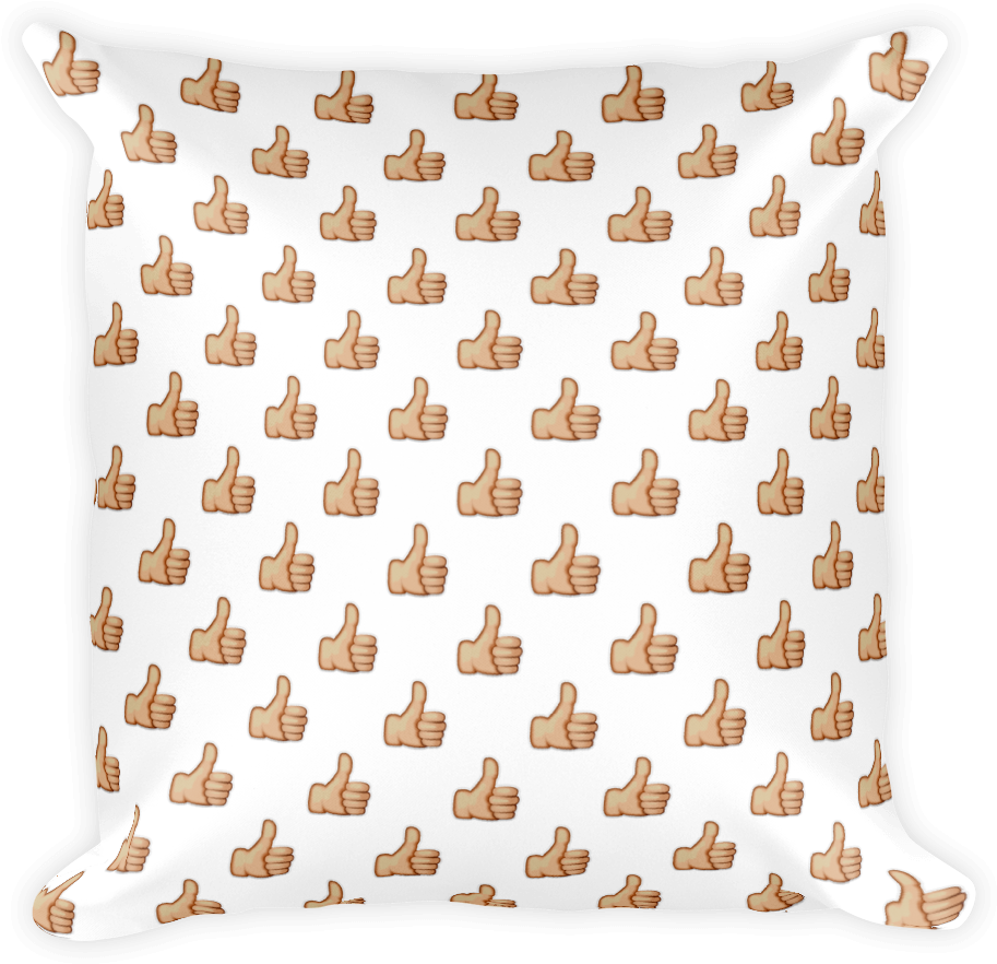 Thumbs Up Sign-just Emoji - Fried Shrimp Emoji Pillow (1000x1000), Png Download