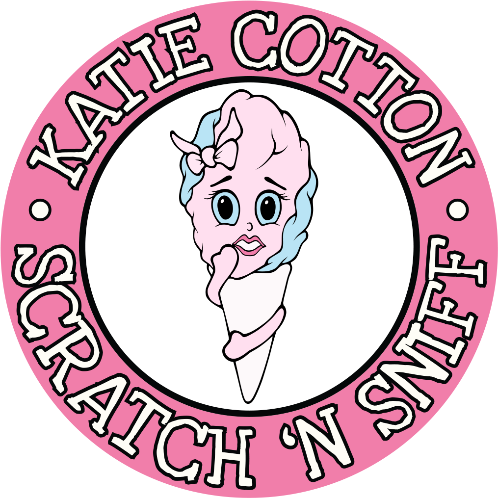Whiffer Stickers Scratch Sniff Katie New - Cotton Candy Sticker (1024x1022), Png Download