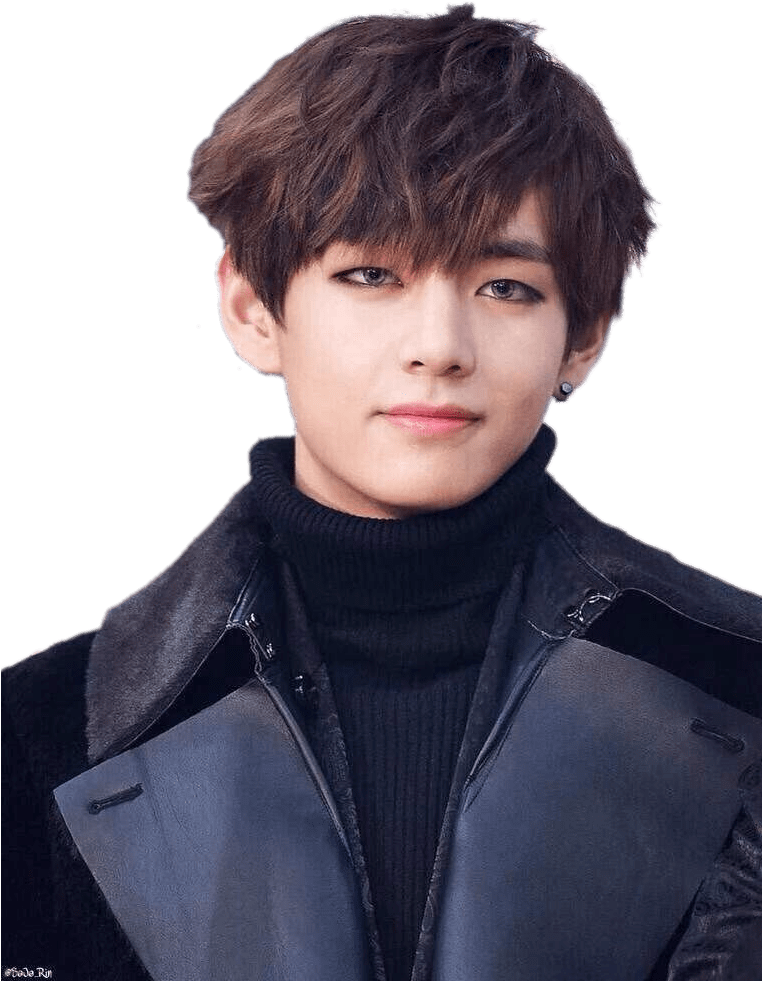 Bts V Black Jacket - Bts V Black Hair (761x1024), Png Download
