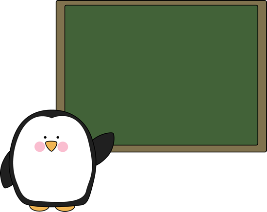 Owl Clipart Chalkboard - Penguin Teacher Clipart (550x436), Png Download