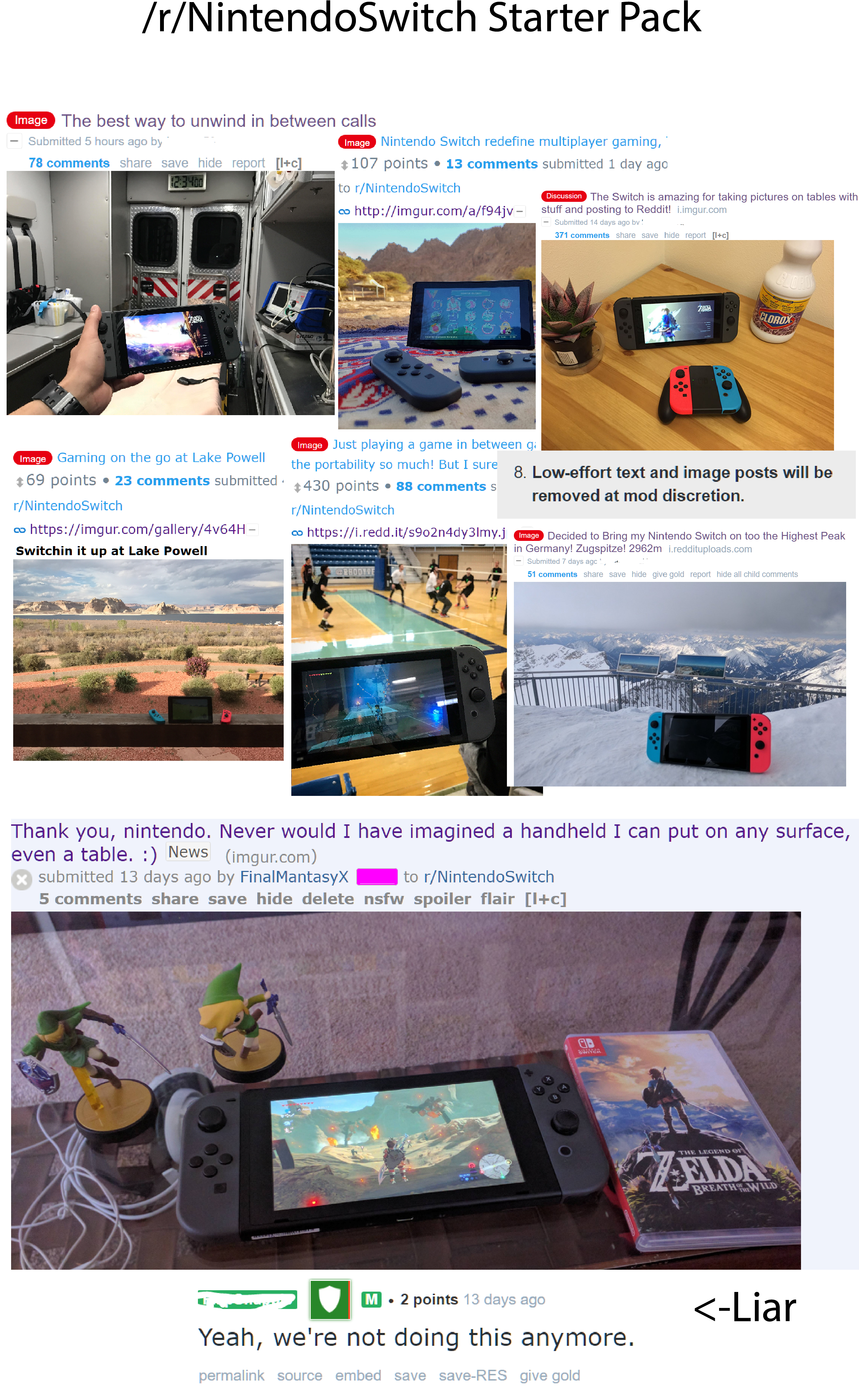 /r/nintendoswitch Starter Pack - Ps4 Fanboy Starter Pack (2474x4045), Png Download