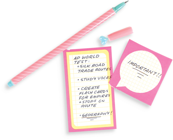 Notes On A Roll Sticky Note Set - Pen (800x800), Png Download