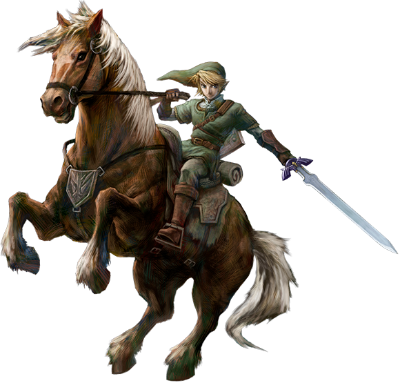 Triforce Of Courage - Link And Epona Twilight Princess (580x555), Png Download