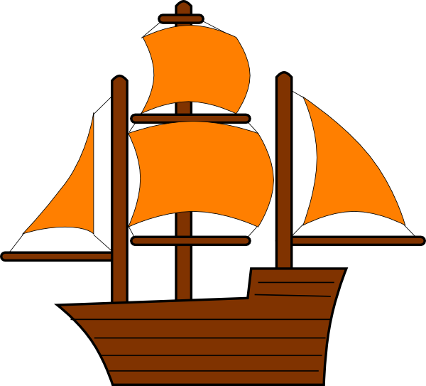 Pirate Ship Clip Art - Yellow Pirate Ship Clip Art (600x543), Png Download