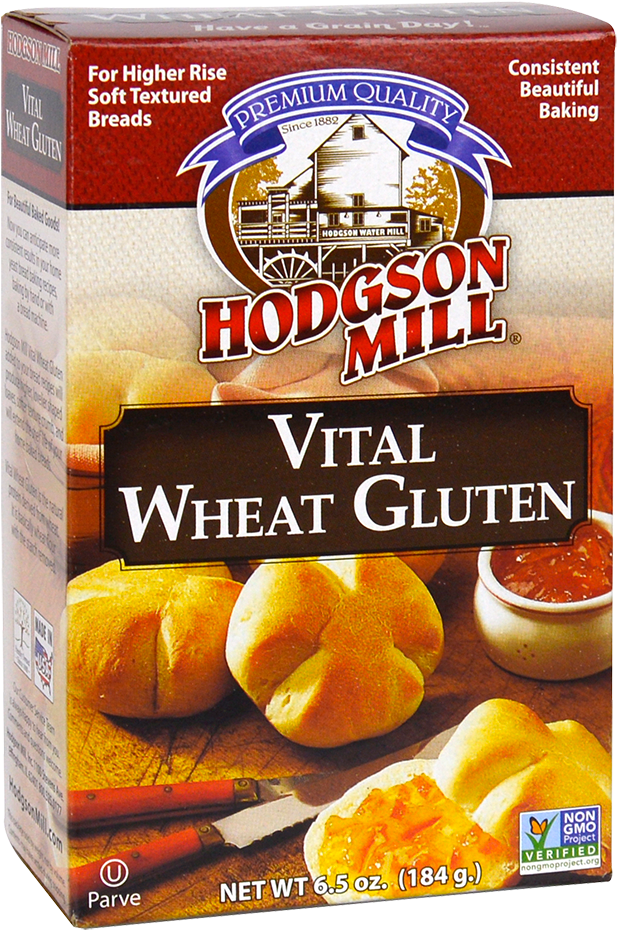 Vital Wheat Gluten - Hodgson Mill Wheat Gluten, Vital - 6.5 Oz Box (1000x1000), Png Download