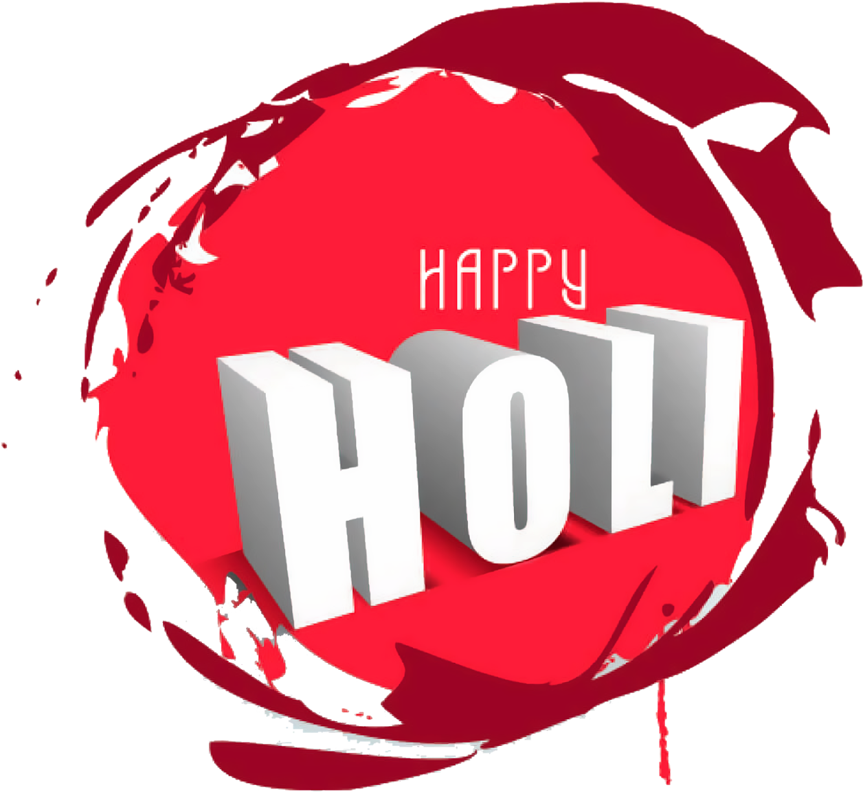 Happy Holi Png Transparent Images Wallpapers - Graphic Design (1600x1575), Png Download