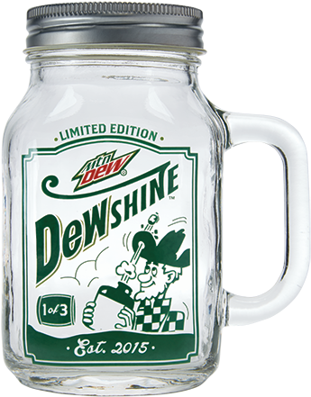 Mtn Dew Shine Jar - Mountain Dew Throwback By Pepsi-cola Mountain Dew Throwback (400x455), Png Download