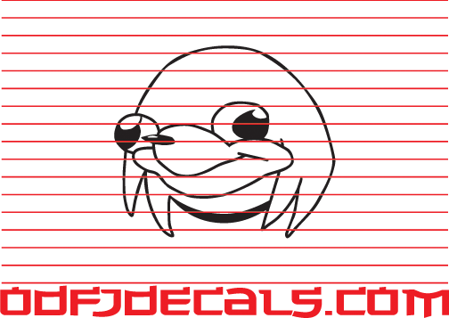 Ugandan Knuckles Head - Decal (504x357), Png Download