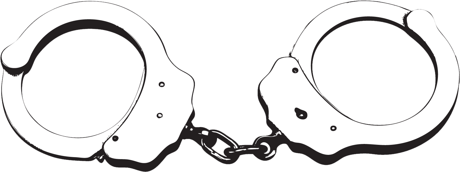 Handcuffs Svg Easy Drawing Jpg Library Library - Handcuffs (1695x690), Png Download