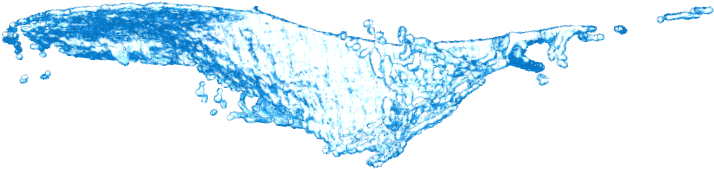 Water Fall10 Blu - Drawing (740x183), Png Download