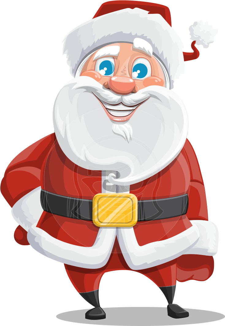 Sad Santa Png Clip Art Free - Santa Claus Cartoon Version (744x1060), Png Download